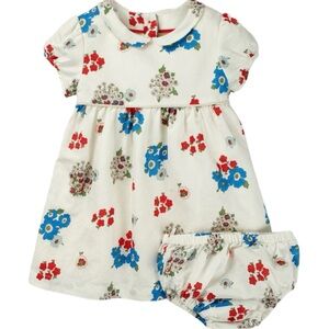 Mini Boden Dress with Matching bloomers Posey Pattern size 18-24 Months NWOT
